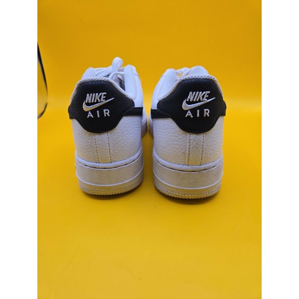 Nike AirForce 1  White Black Swoosh Sneaker Women's 8.5 / Kids 6Y | CT3839-100 - Picture 3 of 5
